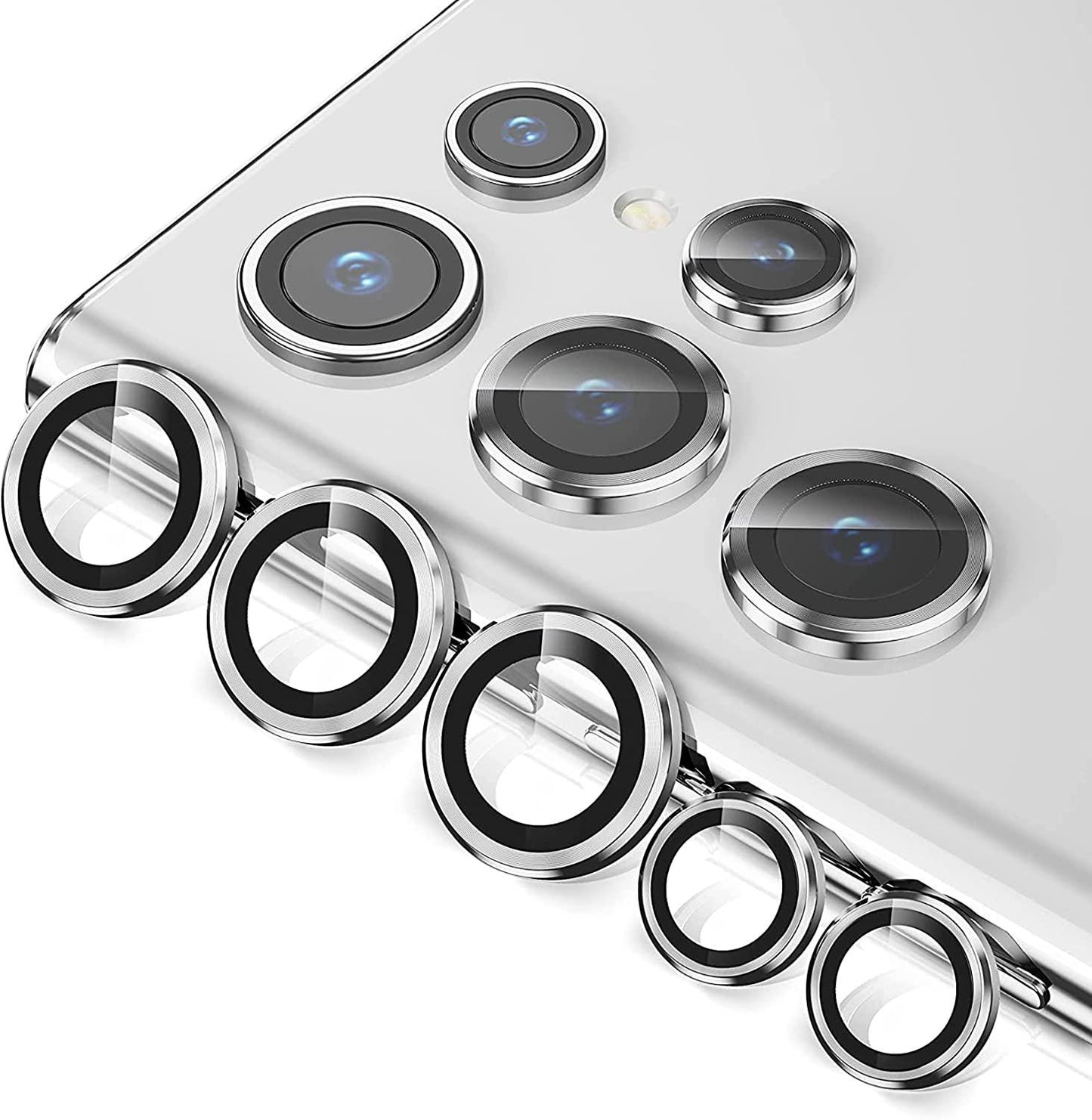 2x Silver Samsung S22 Ultra Kamera Linsskydd Generic