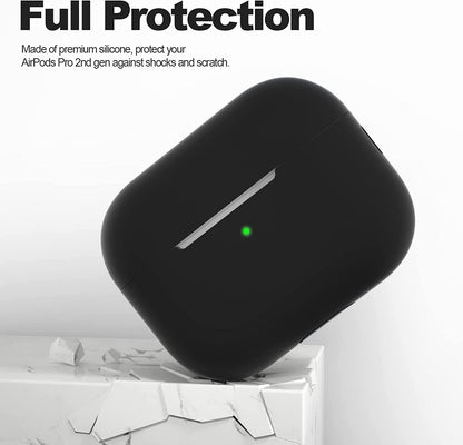 2x Svart Airpods PRO 2 Silikonskal fodral Generic