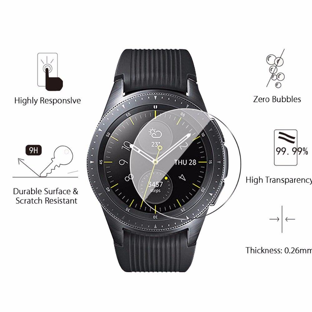 2x Härdat glas skärmskydd till Samsung Galaxy Watch 42mm Generic