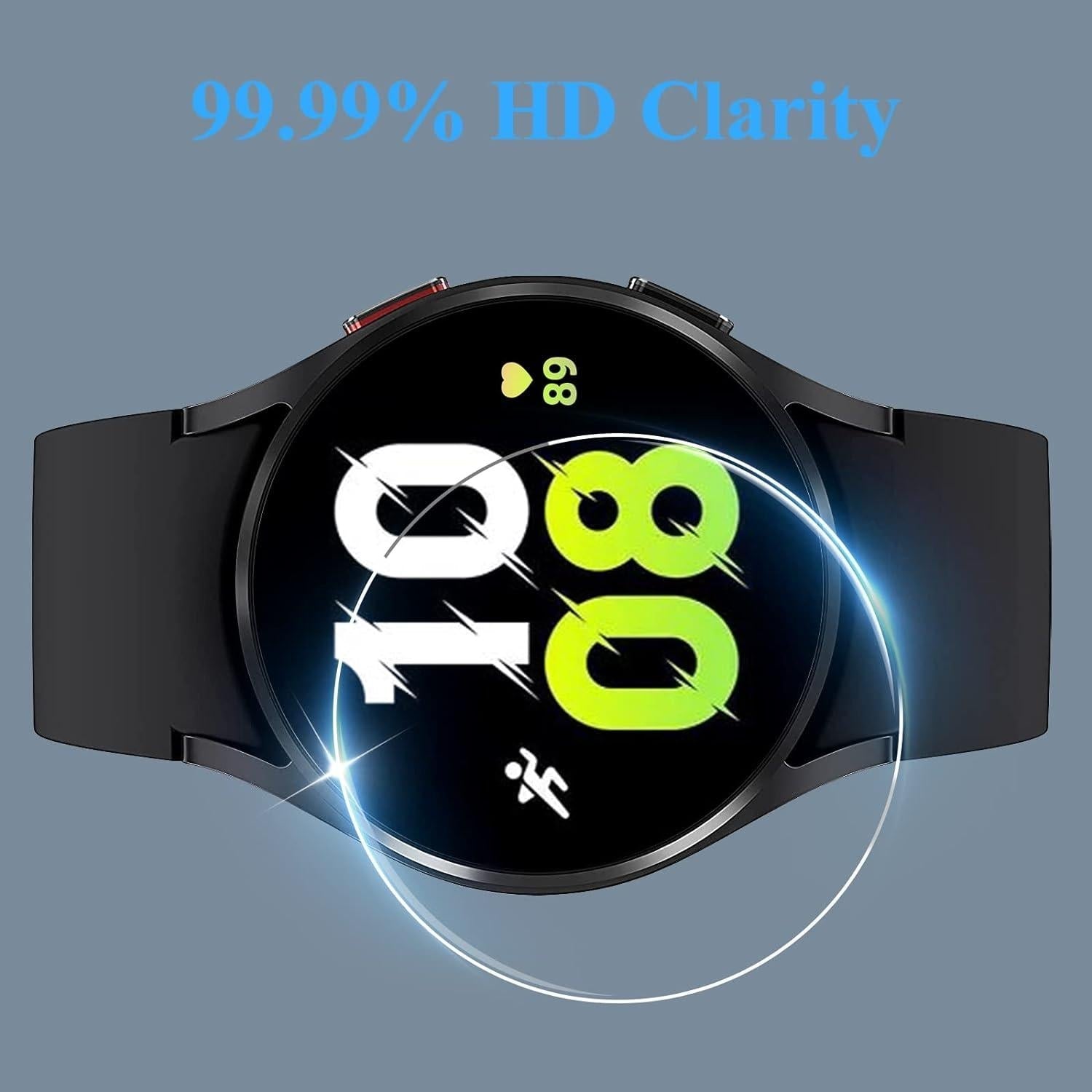 2x Härdat glas skärmskydd till Samsung Galaxy Watch 44mm Generic