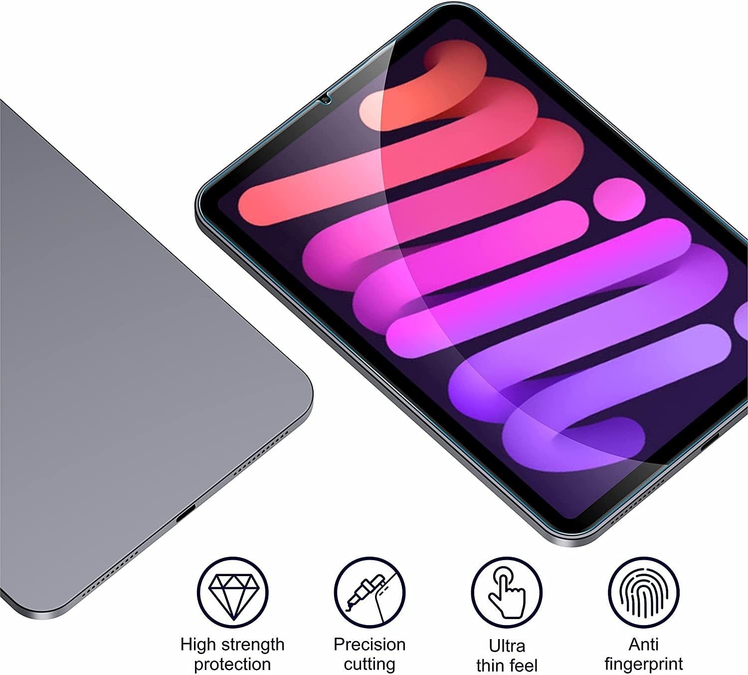 2x Displayskydd i härdat glas till iPad Mini 6 (2021) Generic