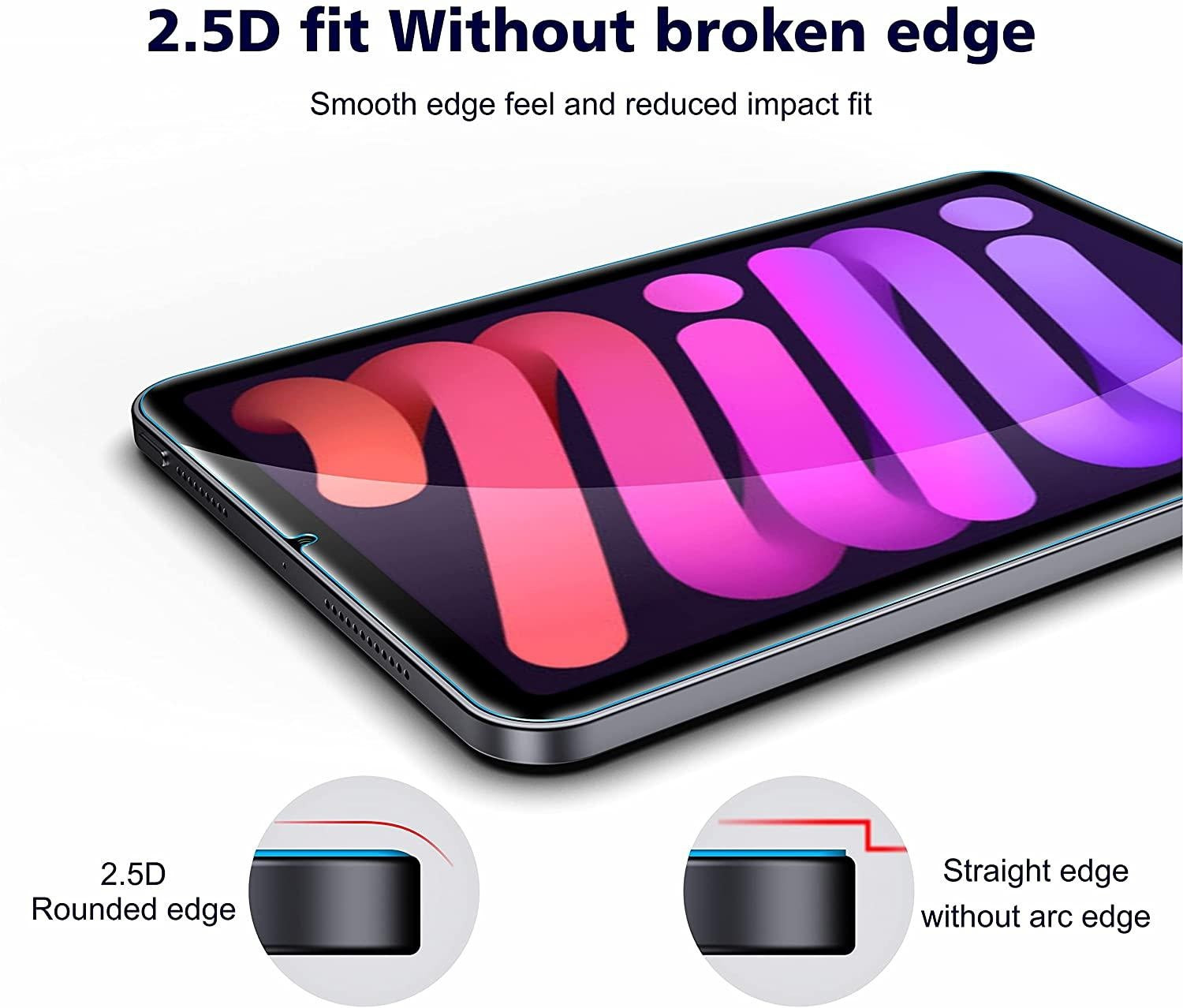 2x Displayskydd i härdat glas till iPad Mini 6 (2021) Generic