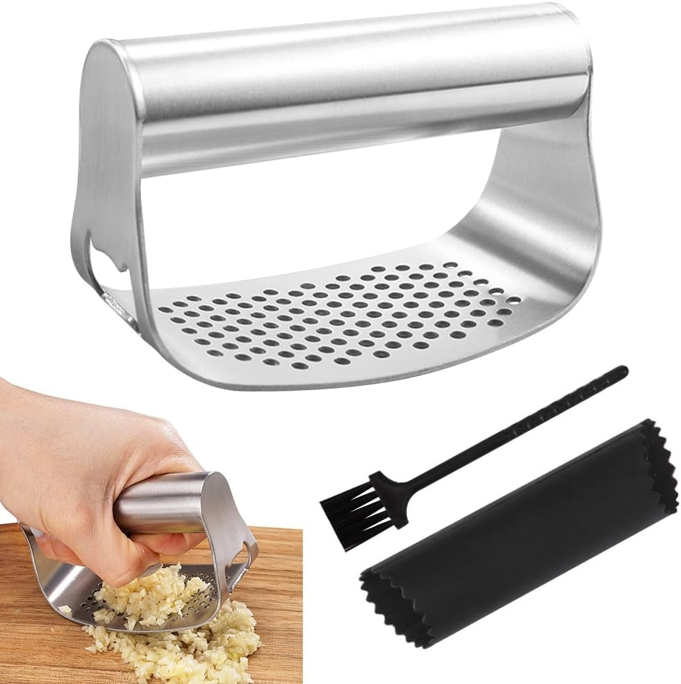 2x Vitlökspress tillverkat av kraftig stål Generic