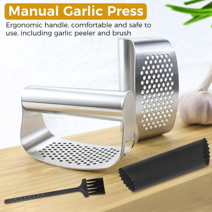 2x Vitlökspress tillverkat av kraftig stål Generic