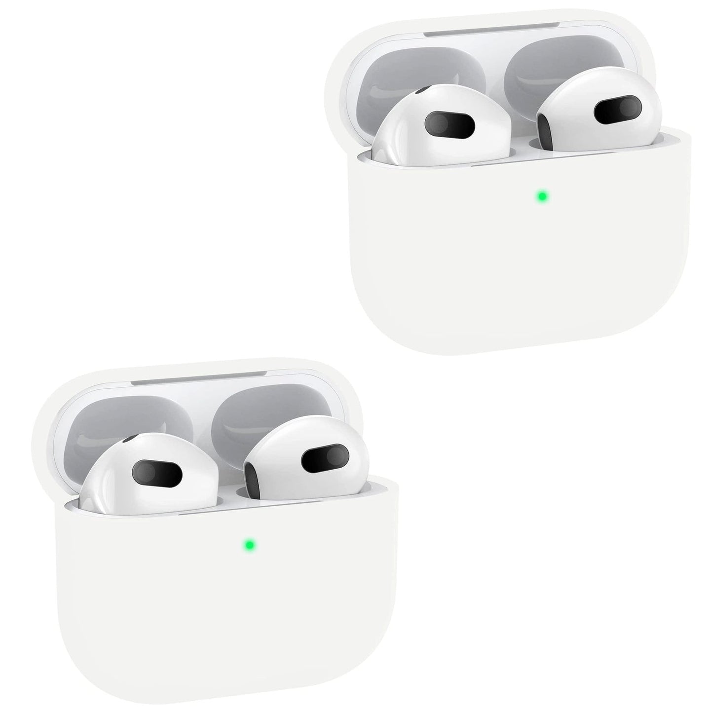 2x Vit Apple AirPods 3 skal silikon skyddsfodral för AirPods 3 Generic