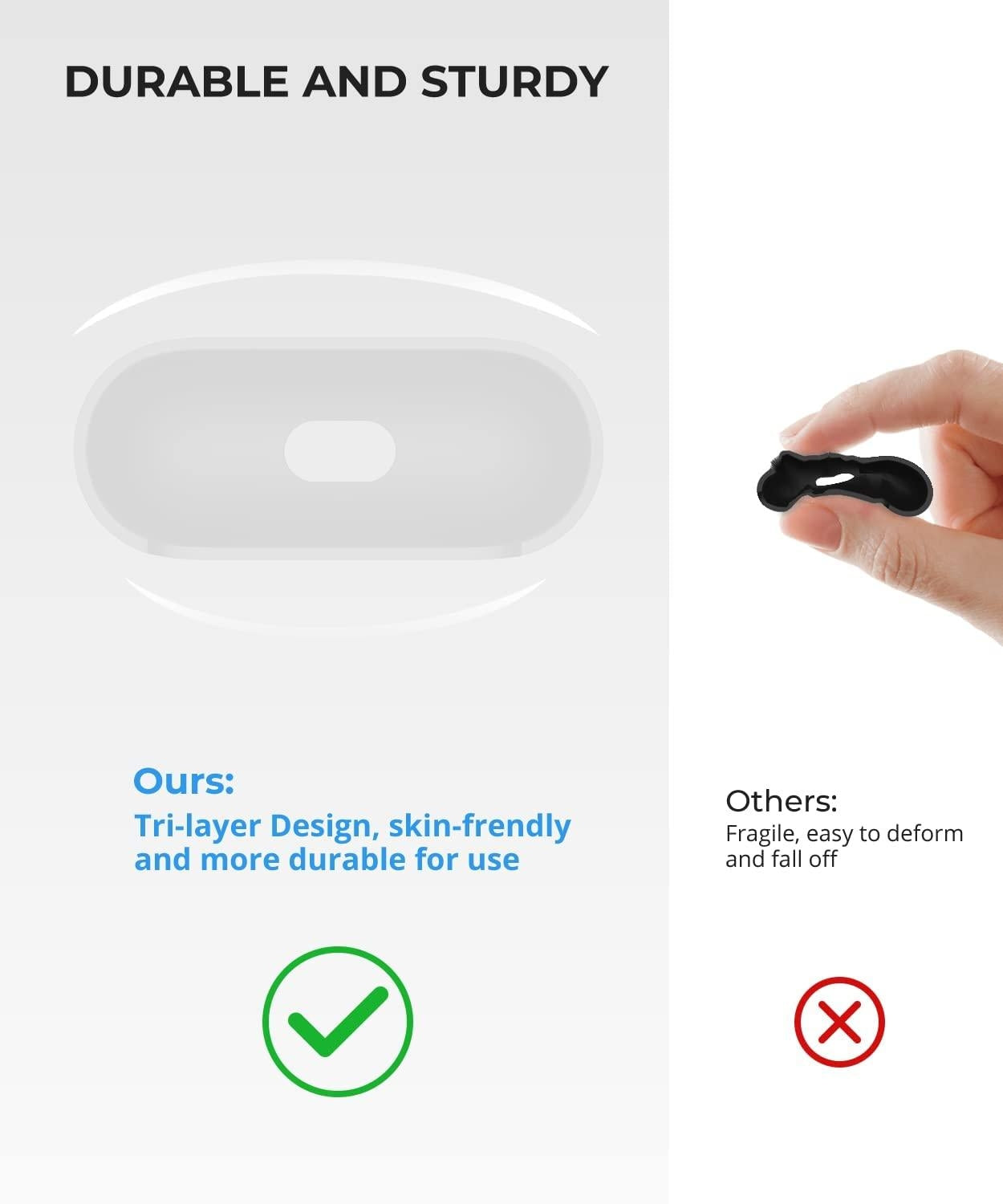 2x Vit Apple AirPods 3 skal silikon skyddsfodral för AirPods 3 Generic