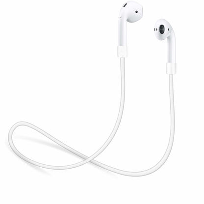 2x Vit Magnetisk silikonsnöre Apple AirPods Rem Straps Generic