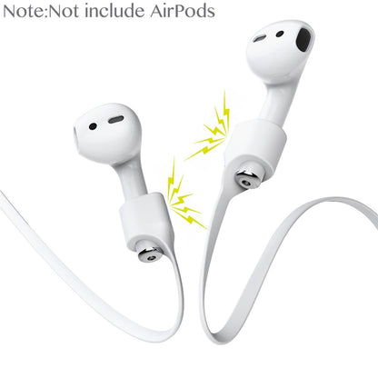 2x Vit Magnetisk silikonsnöre Apple AirPods Rem Straps Generic