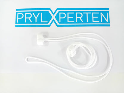 2x Vit Magnetisk silikonsnöre Apple AirPods Rem Straps Generic