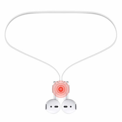 2x Vit Magnetisk silikonsnöre Apple AirPods Rem Straps Generic