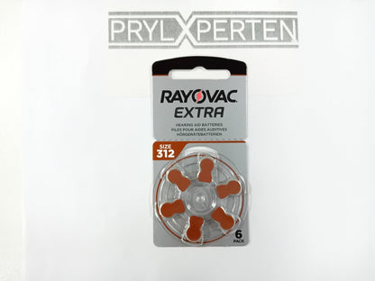 30st Rayovac EXTRA Advanced 312 BRUN 5x6 st Generic