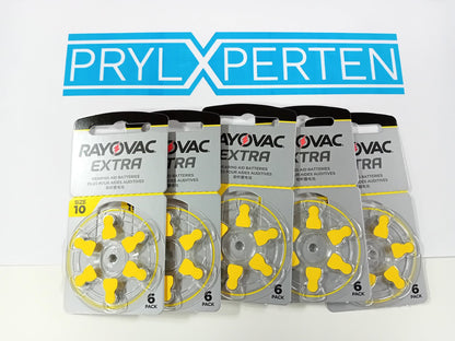 30st. Rayovac Extra Advanced act 10 Gul, 5x6-pack Generic