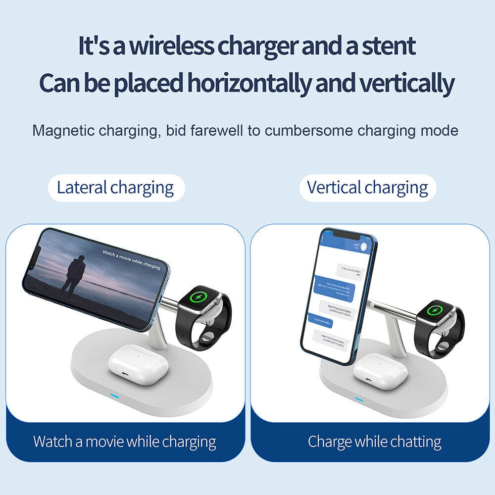 3 - 1 Qi Laddningsstation För iPhone, Apple Watch, AirPods Generic