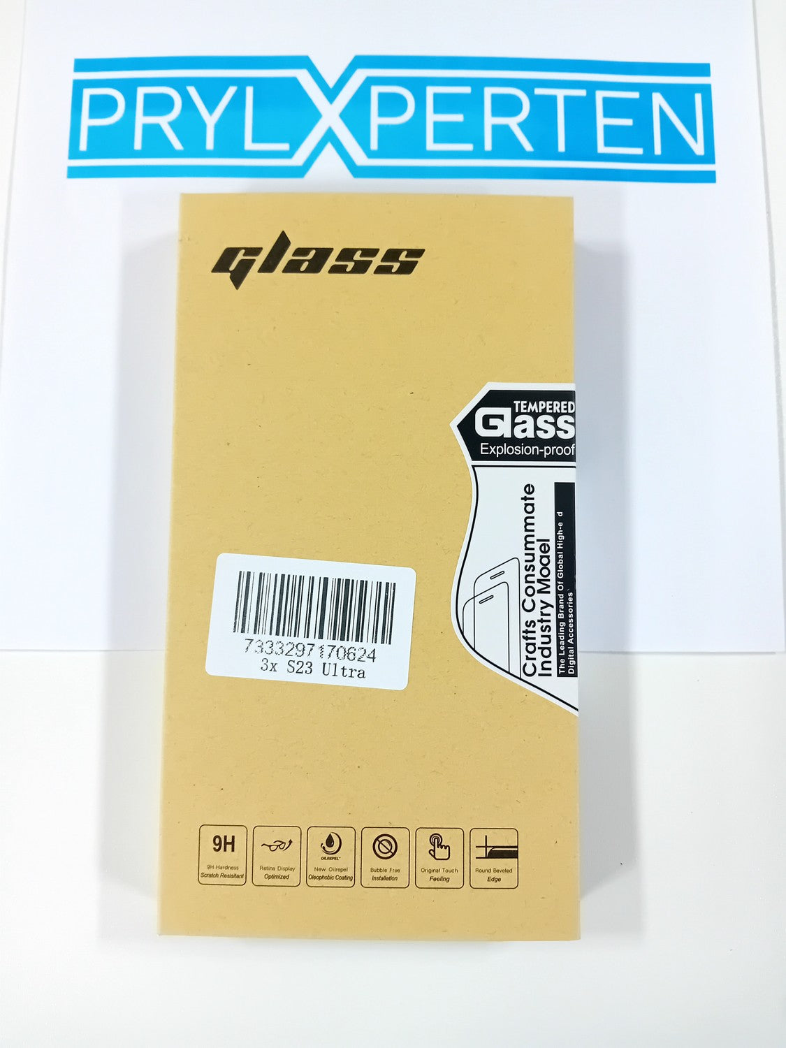 3X Härdat Glasskydd Samsung S23 Ultra Full Fit ,Fingerprint Generic