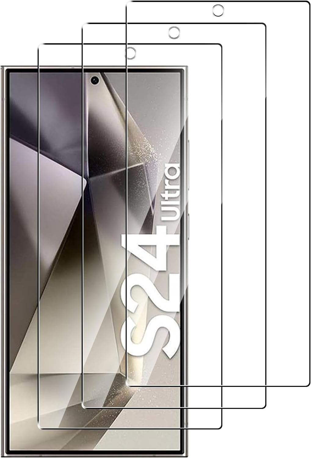 3X Härdat Glasskydd Samsung S24 Ultra Full Fit, Fingerprint Generic