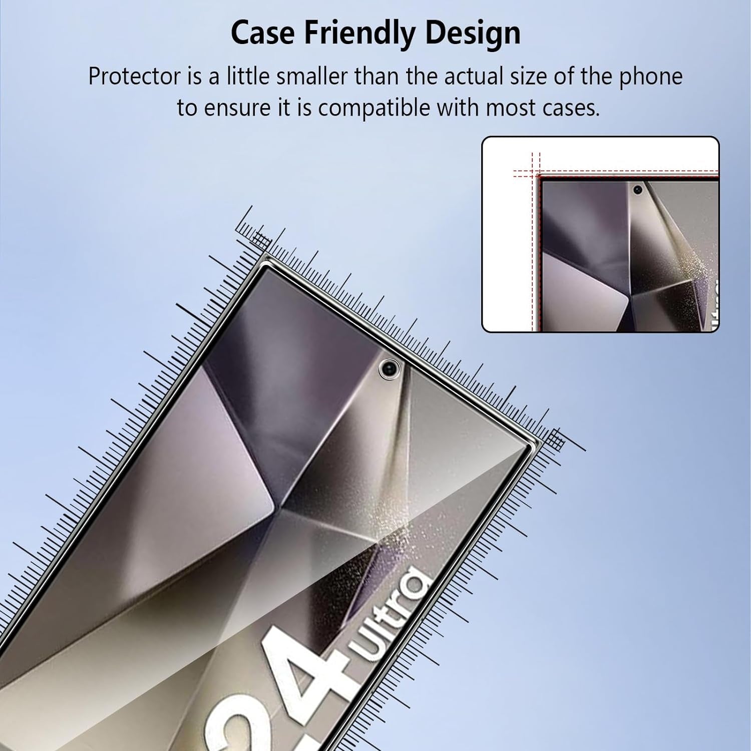 3X Härdat Glasskydd Samsung S24 Ultra Full Fit, Fingerprint Generic