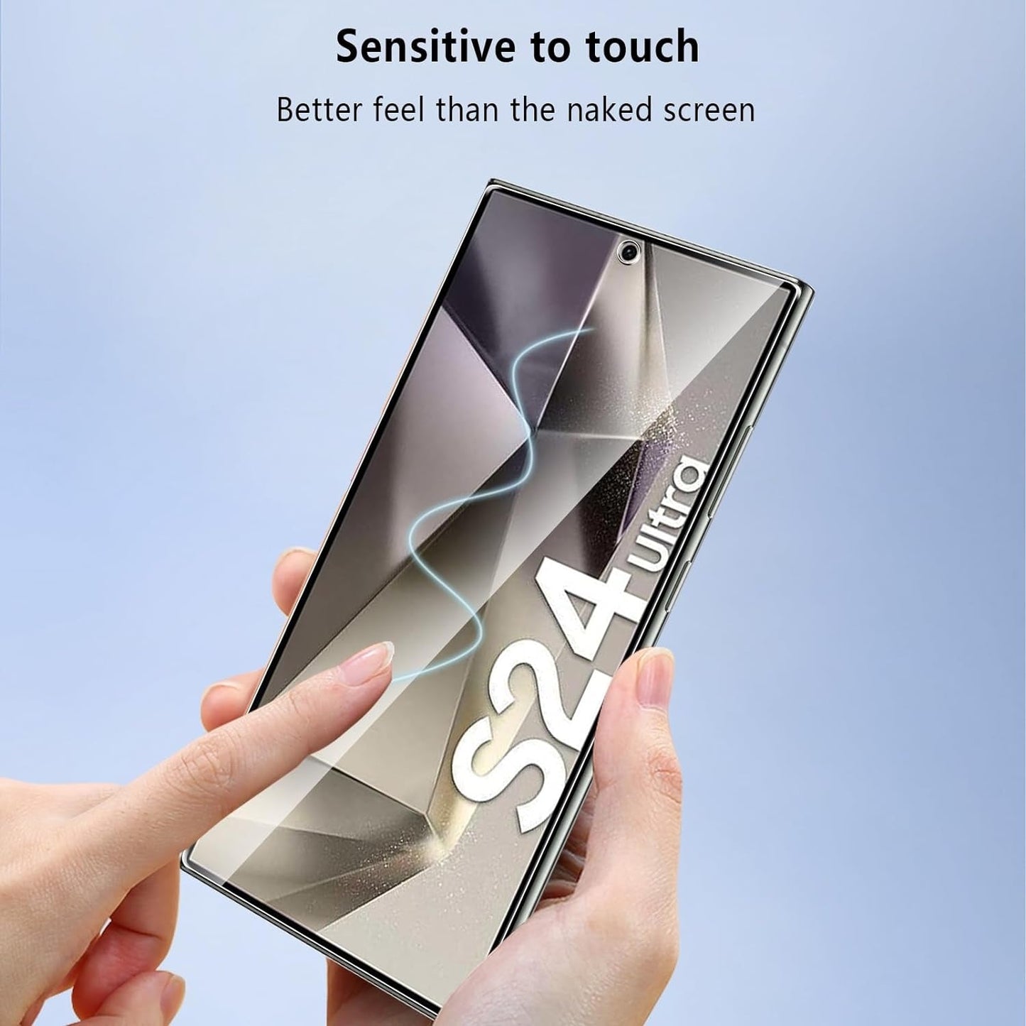 3X Härdat Glasskydd Samsung S24 Ultra Full Fit, Fingerprint Generic