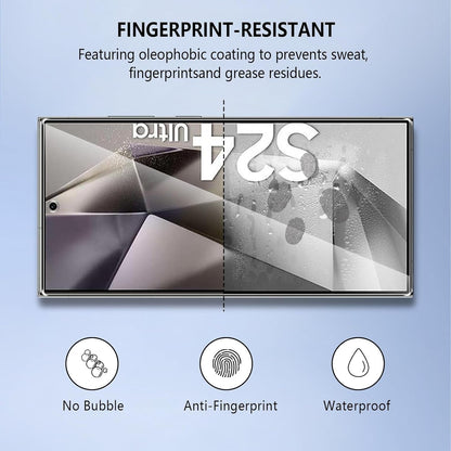 3X Härdat Glasskydd Samsung S24 Ultra Full Fit, Fingerprint Generic