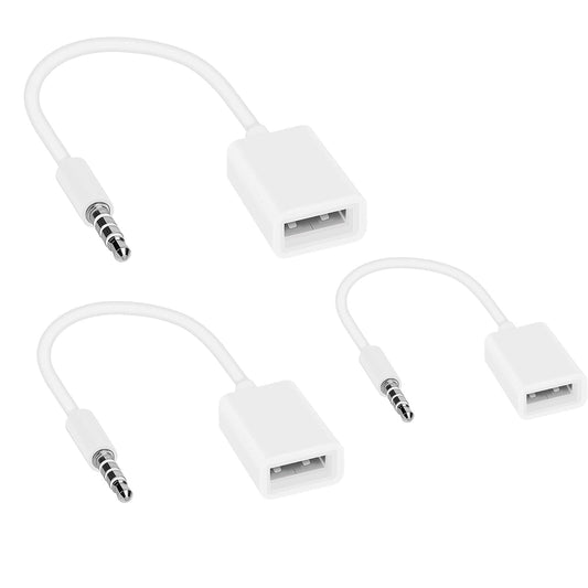 3x 3.5mm Aux Hane till USB Hona Adapterkabel Generic