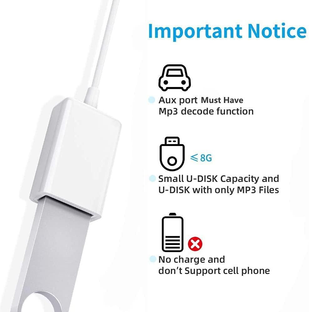 3x 3.5mm Aux Hane till USB Hona Adapterkabel Generic