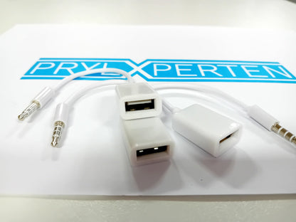 3x 3.5mm Aux Hane till USB Hona Adapterkabel Generic
