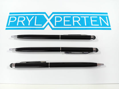 3x Svart 2 i 1 kulspets + Stylus Penna för iPad, iPhone + flera.. Generic