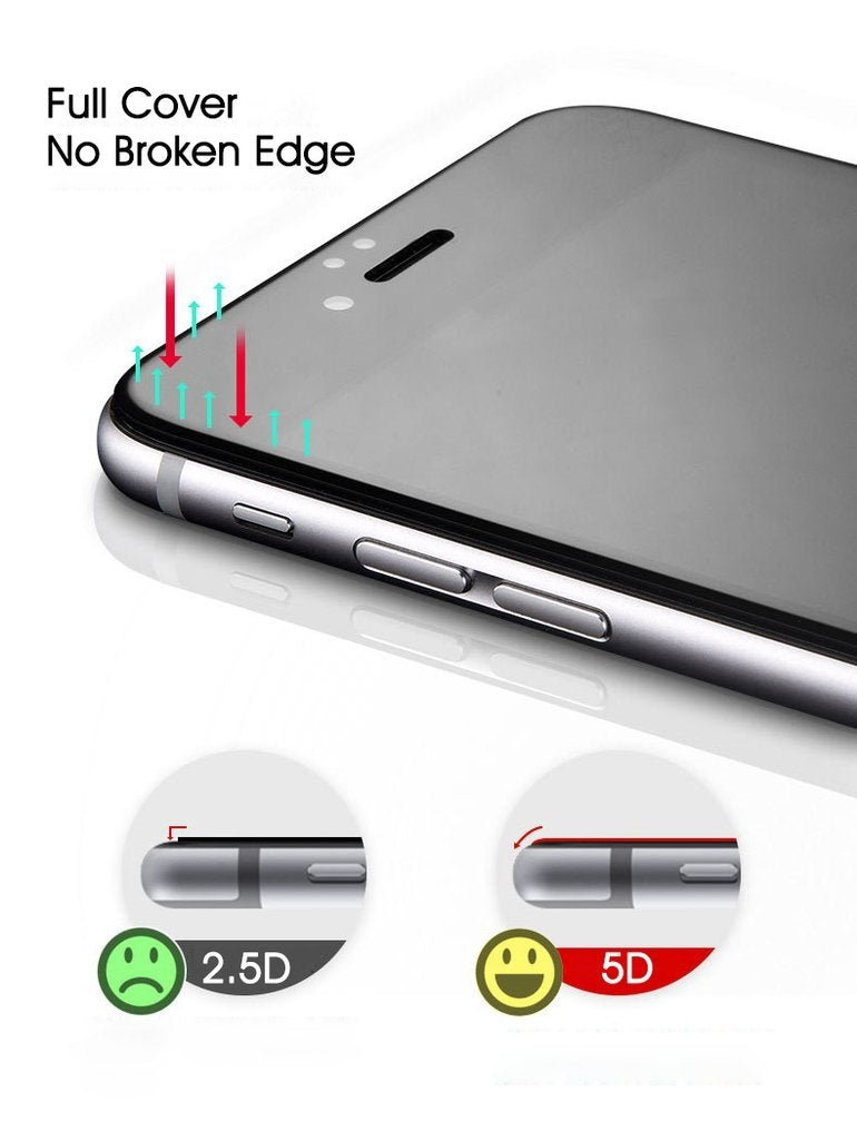 3x Glasskydd iPhone 7/8/SE 2020 5D Härdat  Täcker hela skärmen Generic