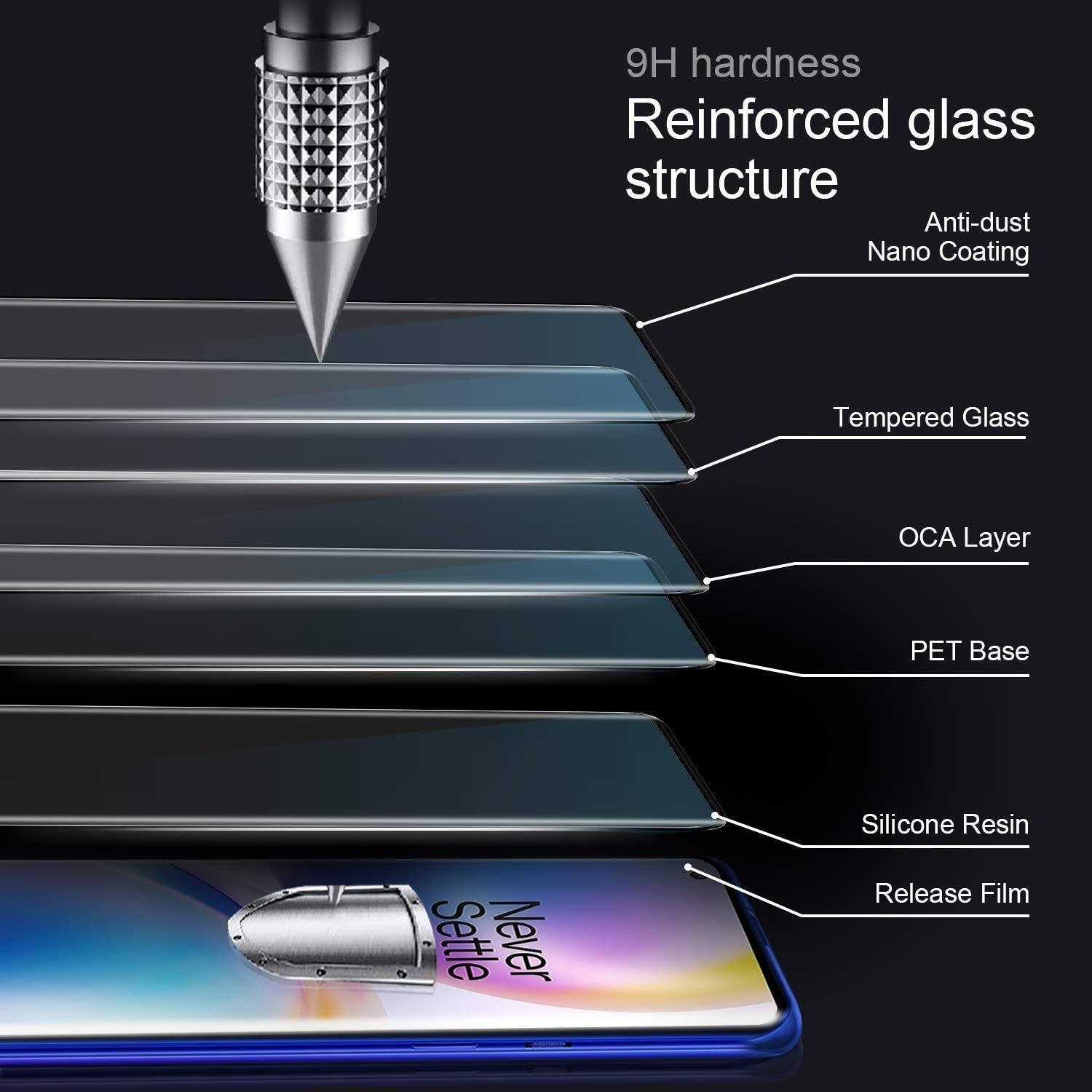 3x Glasskydd OnePlus 9 Härdat Täcker hela skärmen Generic