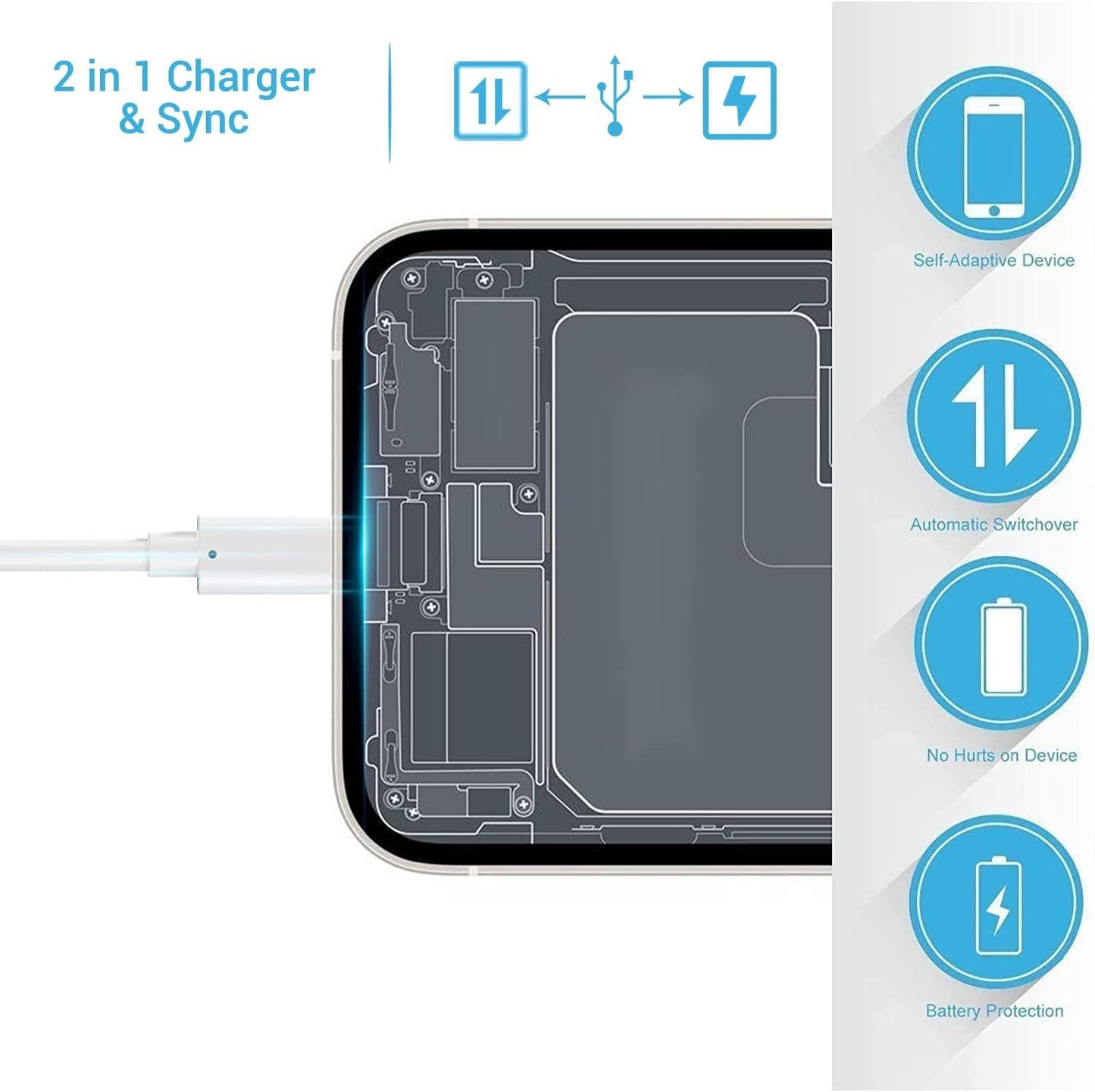 3X Lightning USB kabel till Apple (2 Meter) Generic
