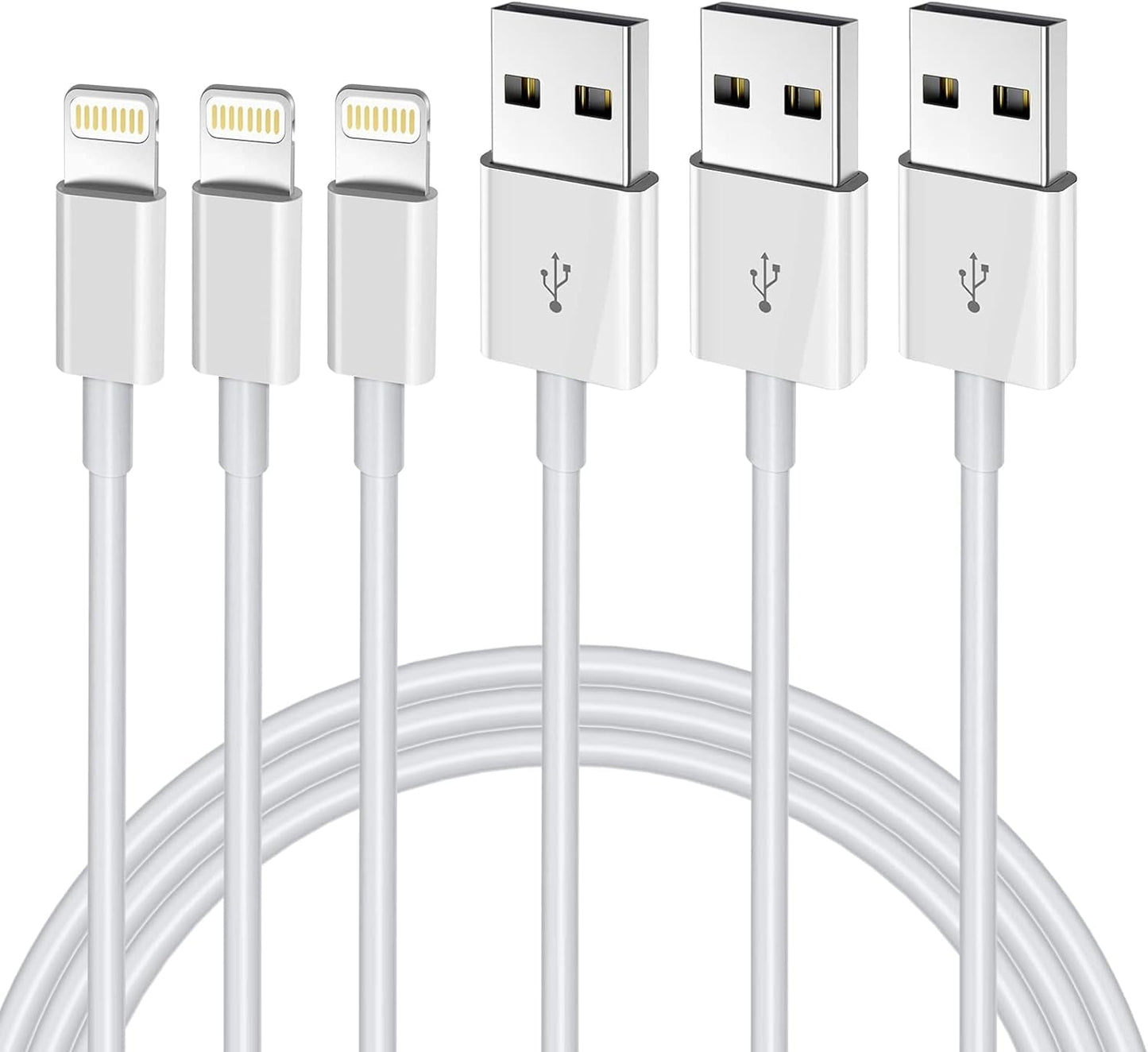 3x Lightning USB kabel till Apple (3 Meter) Generic