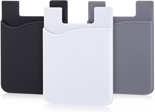 3x Silikon korthållare / plånbok universal Vit Generic