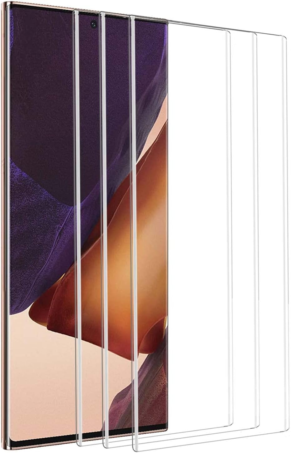 3x Härdat Glasskydd Samsung Note 20 Ultra Full Fit ,Fingerprint Generic