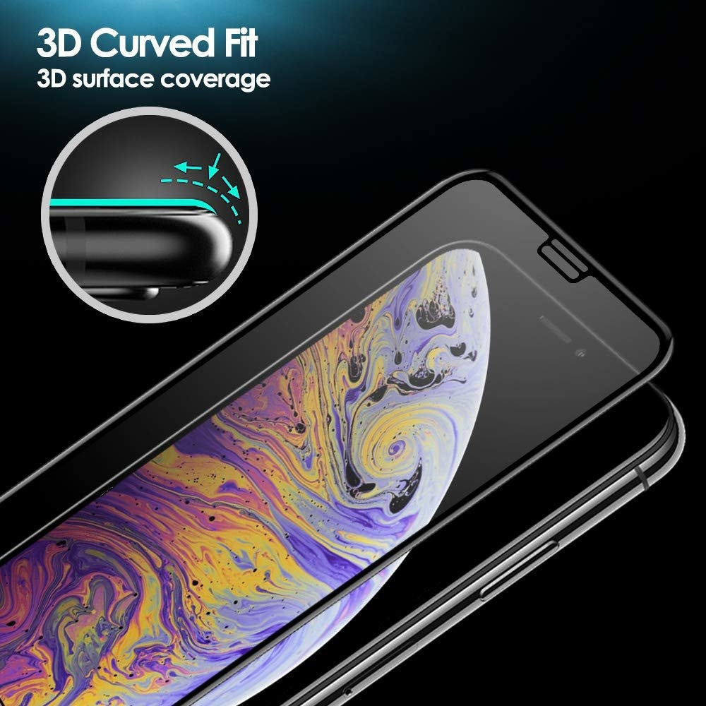 3x Härdat Glasskydd iPhone 11 Pro Max  / Xs Max 5D Full Fit Generic