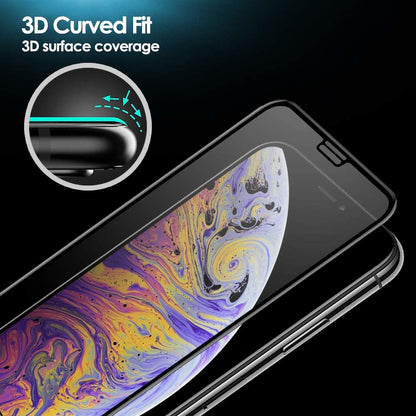 3x Härdat Glasskydd iPhone 11 Pro Max  / Xs Max 5D Full Fit Generic