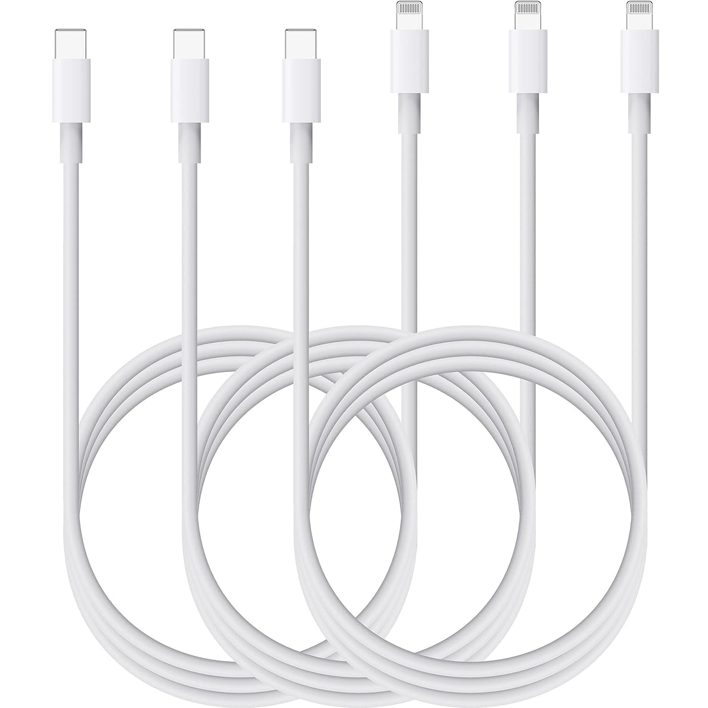 3x Usb-c till Lightning-kabel (1 m) med  MFI-certifierad Generic