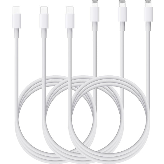 3x Usb-c till Lightning-kabel (1 m) med  MFI-certifierad Generic