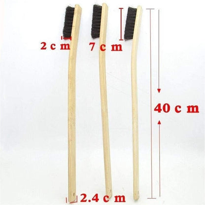 3x bamboo borste för rengöra fälgar motordelar 40cm Generic