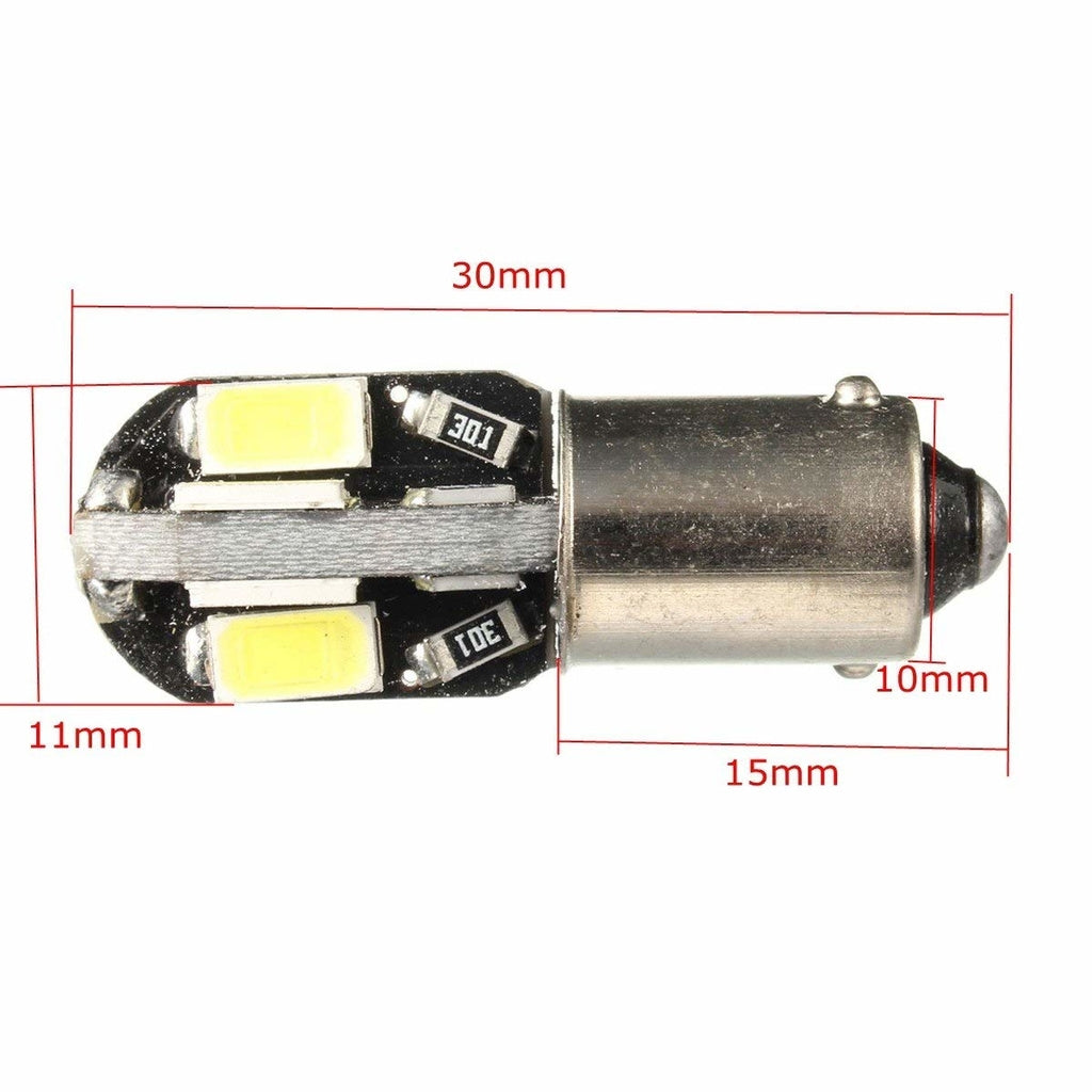 4x CANBUS T4W - BA9s 8 LED 5730 - Vit Generic