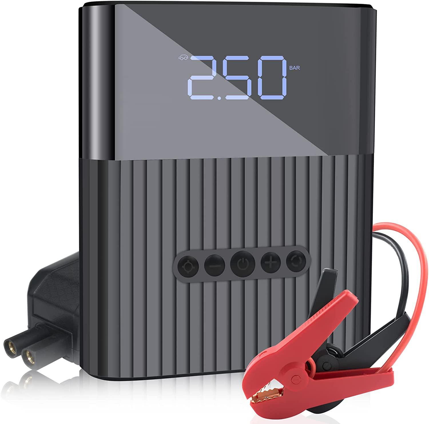 4 i 1 Starthjälp med luftkompressor och powerbank-funktion samt ficklampa Generic