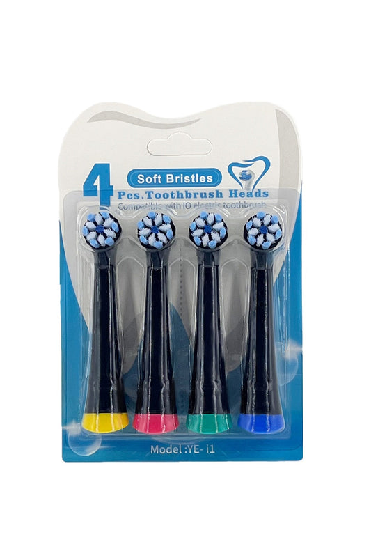 4-pack Oral-B iO Kompatibla Tandborsthuvuden Mjuka Svarta YE-i1 Generic