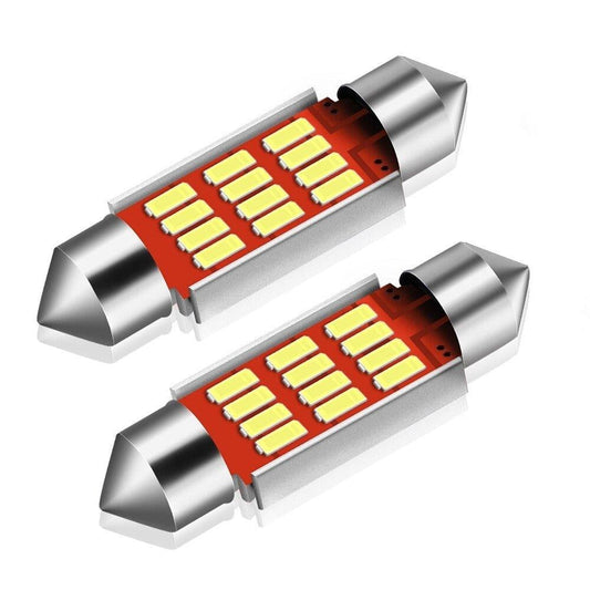 4x CANBUS C5W SV8,5 Festoon 12 LED 4014 41mm- Vit Generic