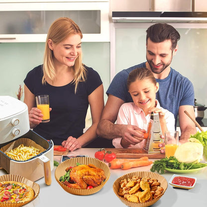 50st 20x4,5 cm Air Fryer Bakplåtspapper Ark Formar rund Engångspapper Generic