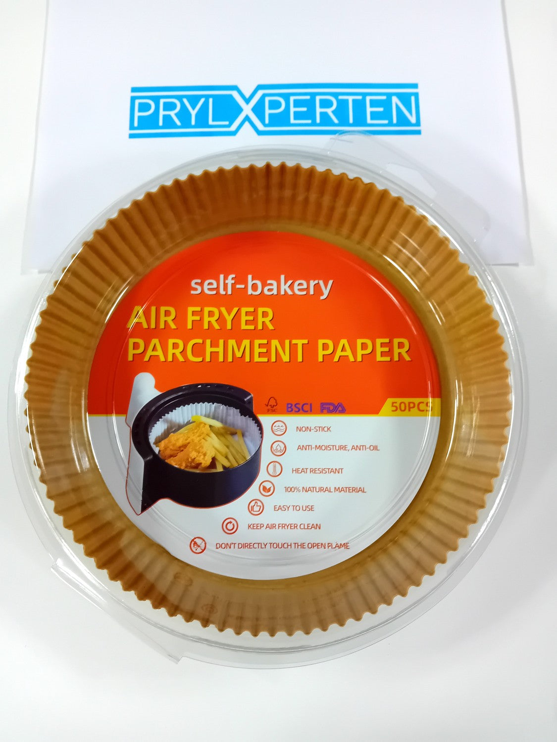 50st 20x4,5 cm Air Fryer Bakplåtspapper Ark Formar rund Engångspapper Generic