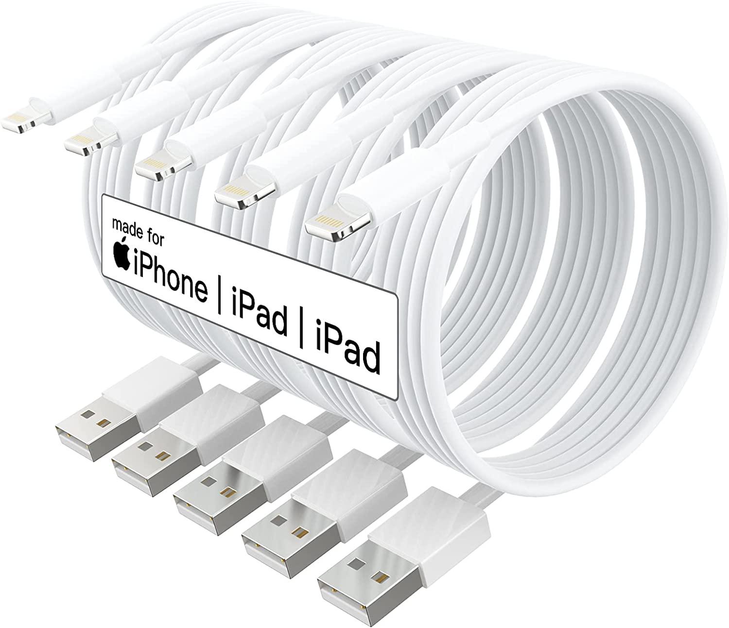 5X Lightning USB kabel till Apple för din iPhone, iPad 1m Generic
