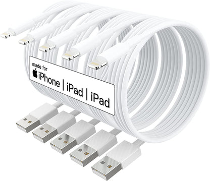 5X Lightning USB kabel till Apple för din iPhone, iPad 1m Generic