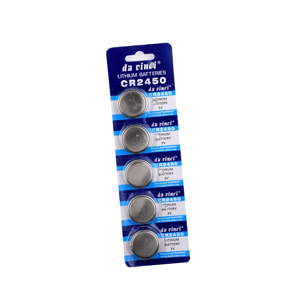 Litiumbatteri Knappcell Batteri CR2450 5-Pack Generic