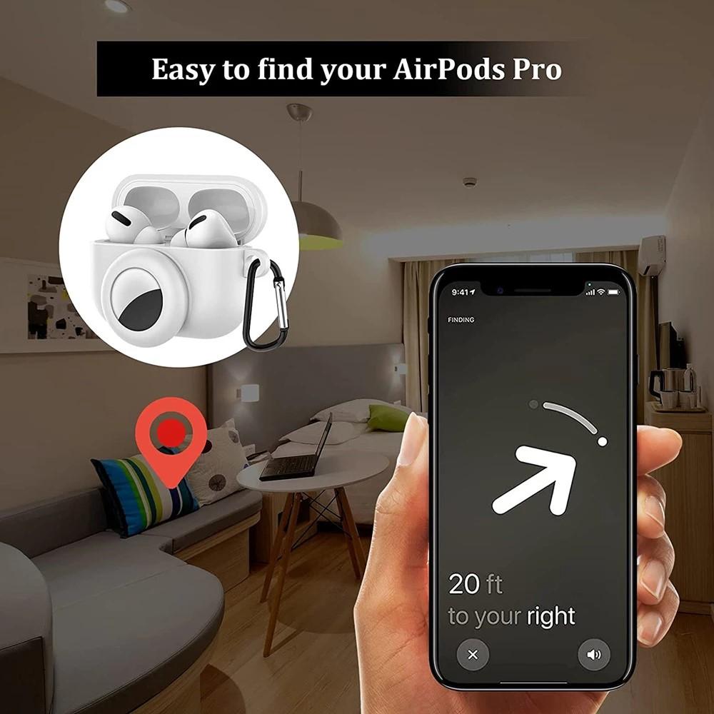 AirPods Pro silikonskal med AirTag hållare Svart Generic
