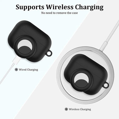 AirPods Pro silikonskal med AirTag hållare Vit Generic