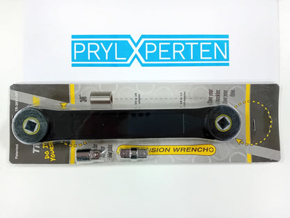 Vinkelförlängare, Förlängningsnyckel med adapter  1/4 samt 3/8 Generic