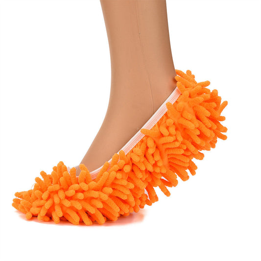 Ett par Orange Rengöring Mopp Skor golvmopp Skor Generic